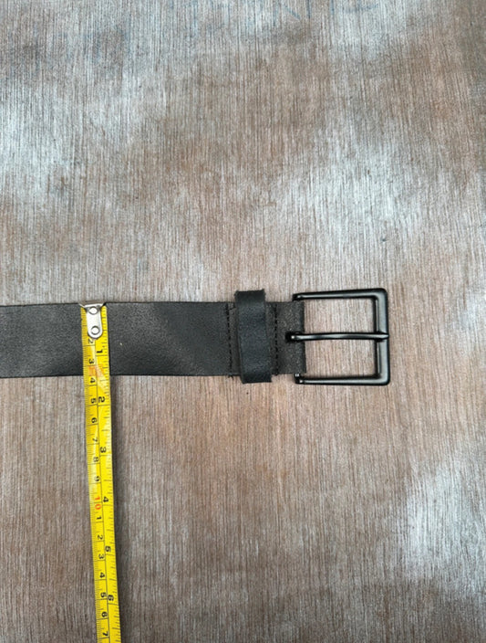 Black Leather Belt — Matte Black Buckle (40”)