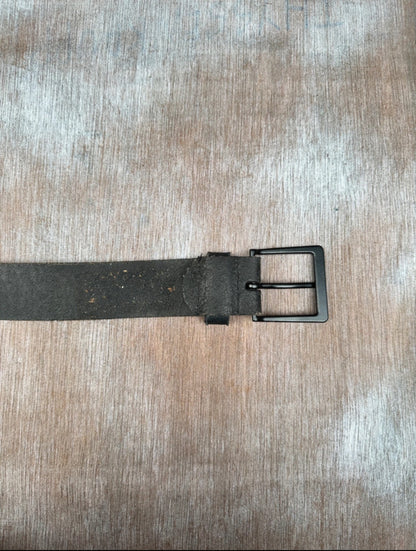 Black Leather Belt — Matte Black Buckle (40”)