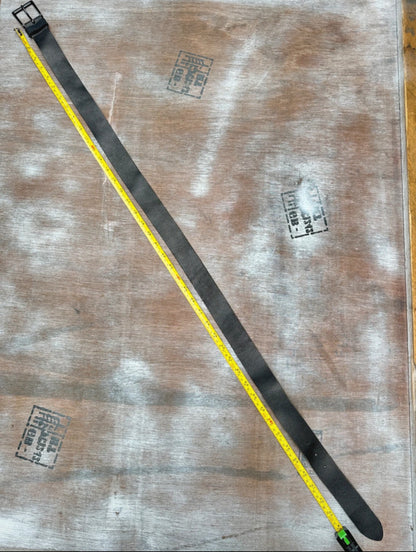 Black Leather Belt — Matte Black Buckle (40”)