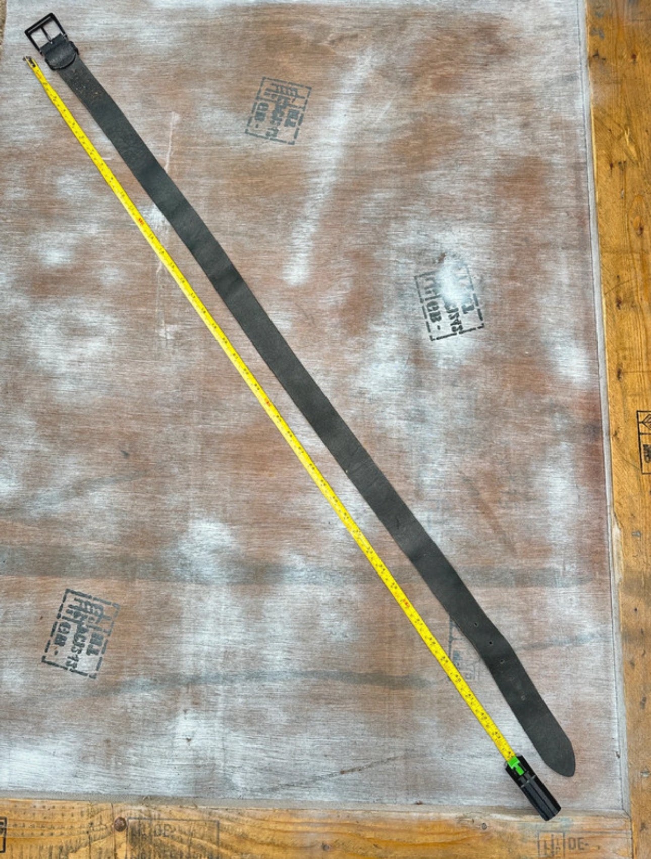 Black Leather Belt — Matte Black Buckle (40”)