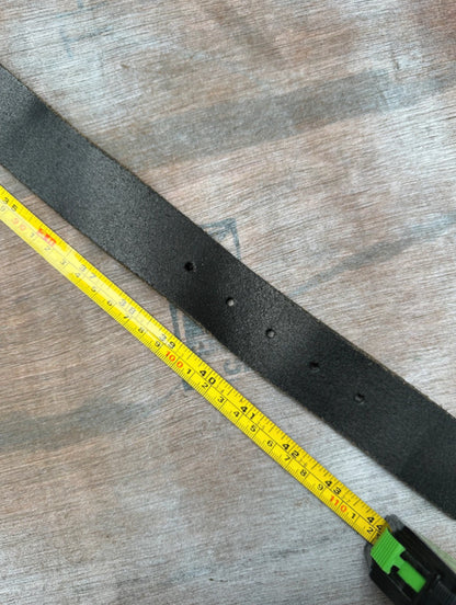 Black Leather Belt — Matte Black Buckle (40”)