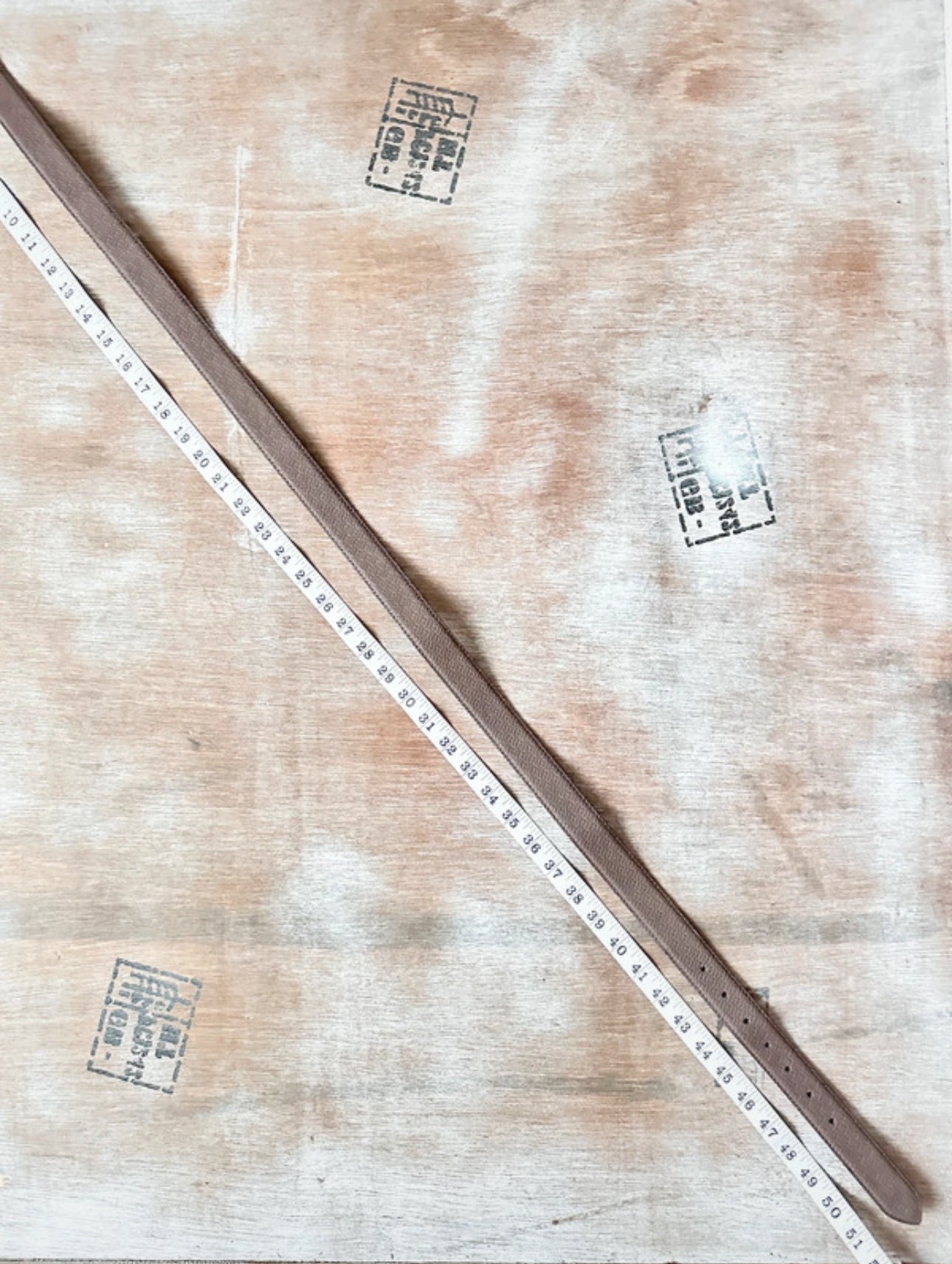 Brown Textured Belt — Gold Buckle (30”)