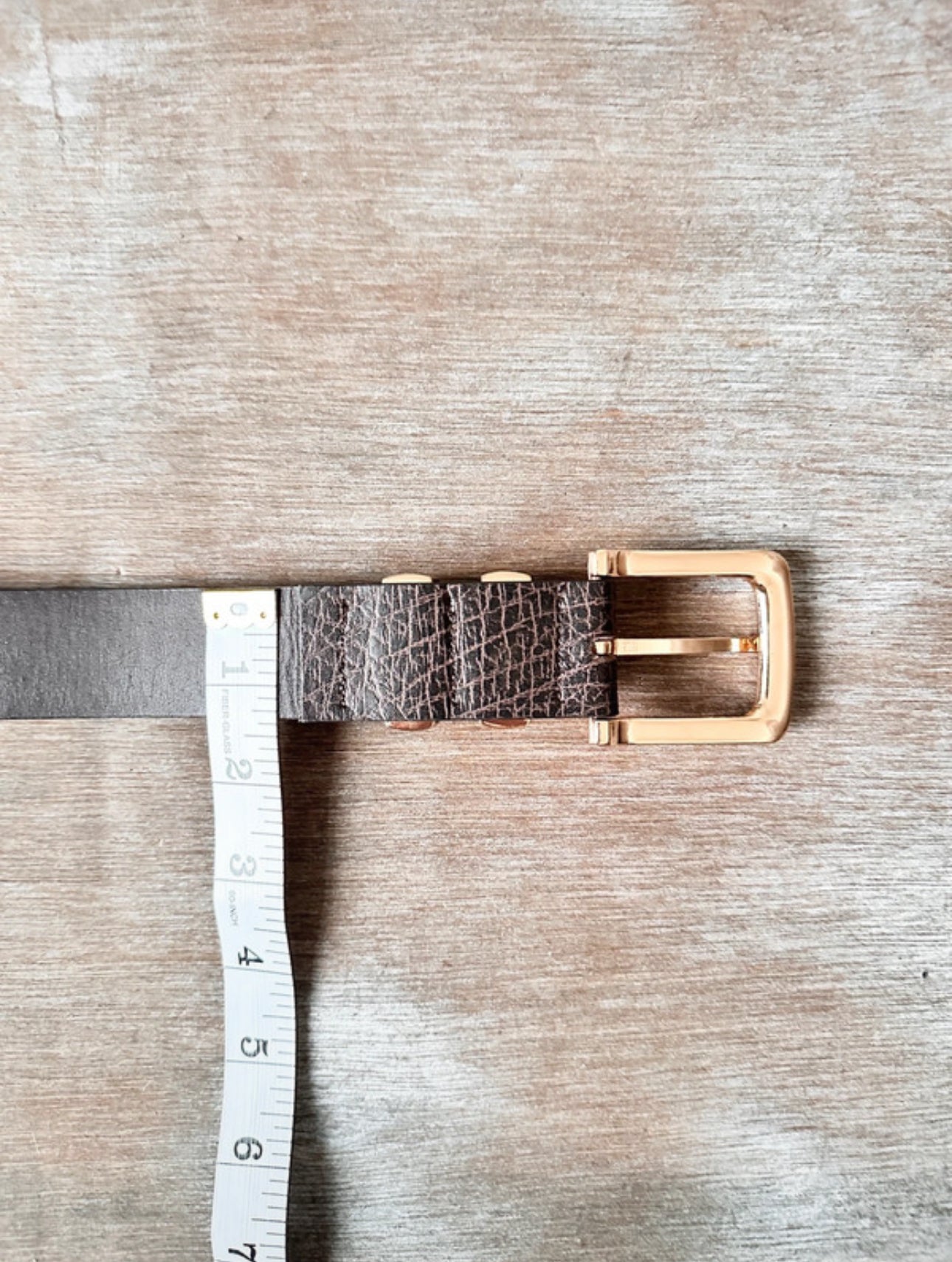 Chocolate Brown Belt — Gold Buckle (34”)